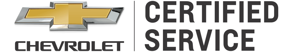 Chevrolet Certified Service logo and the text CHEVROLET CERTIFIED SERVICE.