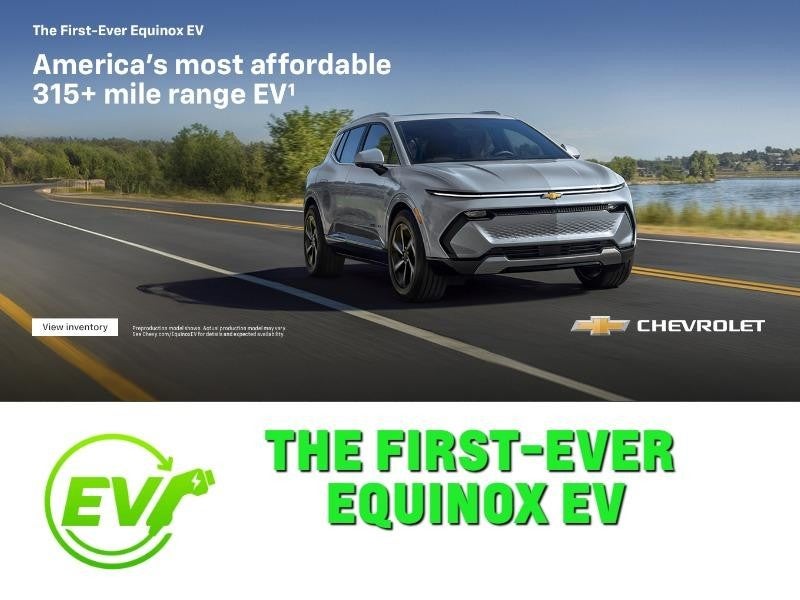 The image shows a 2024 Chevy Blazer EV. It's the first-ever all-electric Chevrolet Equinox EV